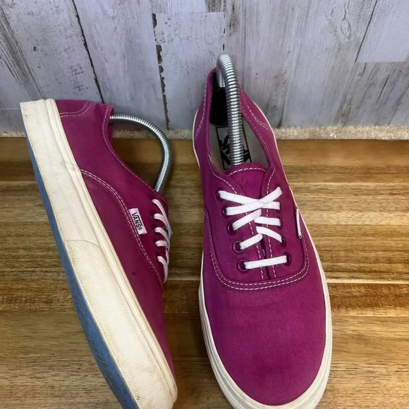 Vans Authentic Purple Canvas Low Top‎ Lace-Up Sneakers - Men's 7.5 / Women's 9 - Picture 1 of 6